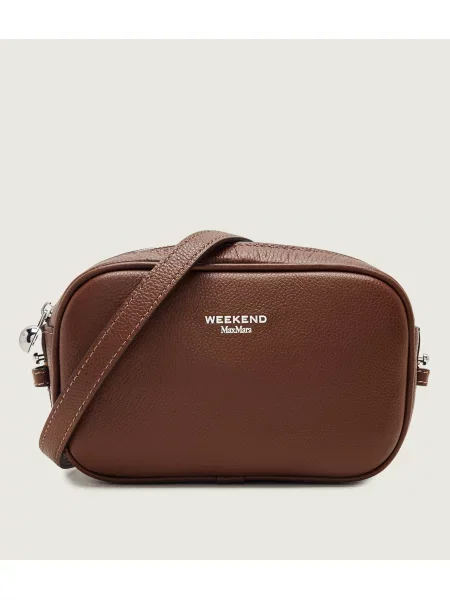 Weekend MaxMara De piele geantă poștaș Wkasnob maro