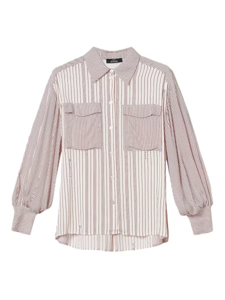 Koszula Twinset w paski czerwona