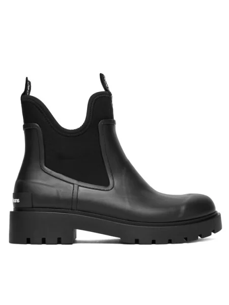 Calvin Klein Jeans Γαλότσες Mid Rainboot Chelsea Μαύρο λευκό