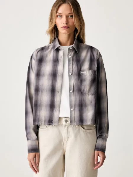 Guess Jeans cămașă pentru femei din gri