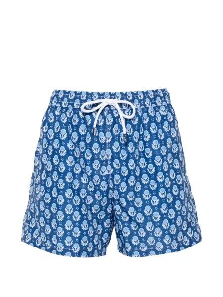 Slip de baie Fedeli cu model floral cu imagine albastru