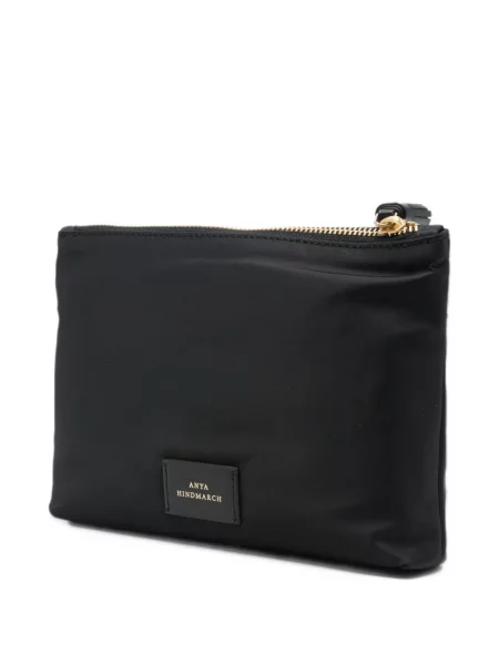 Clutch Anya Hindmarch μαύρο