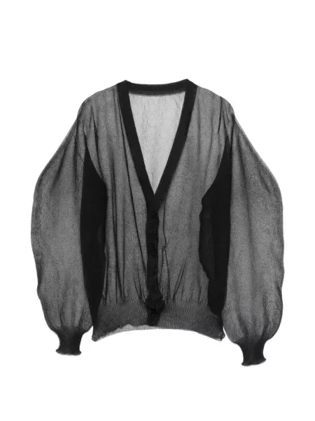 Cardigan Issey Miyake cu decolteu în V negru