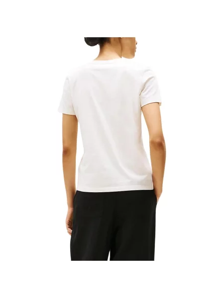 Tommy Hilfiger T-shirt Script Écru Regular Fit bež