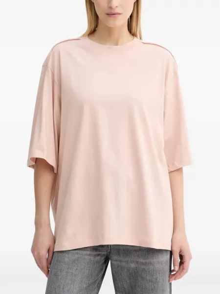 Tricou Gestuz cu broderie roz