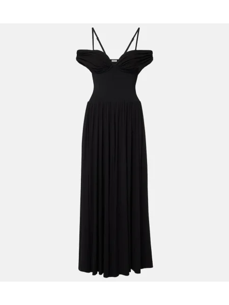 Rochie maxi Simkhai din jerseu drapată de costum negru
