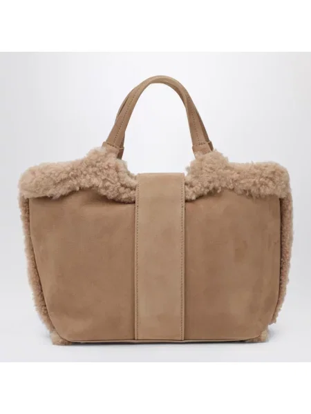 Shopperka Roger Vivier skórzana brązowa