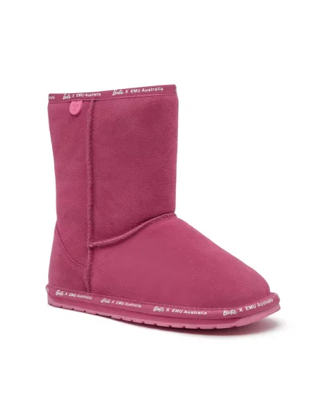 EMU Australia Bőr hótaposó Wallaby Lo EMU AUSTRALIA X BARBIE | z dodatkiem wełny gyapjú hozzáadásával