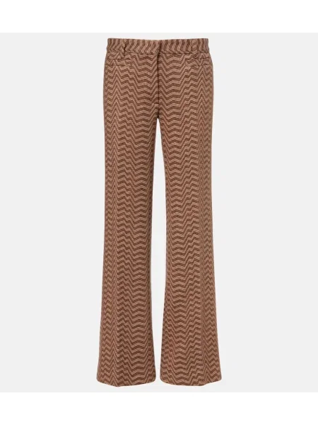 Pantaloni Missoni cu talie joasă bej