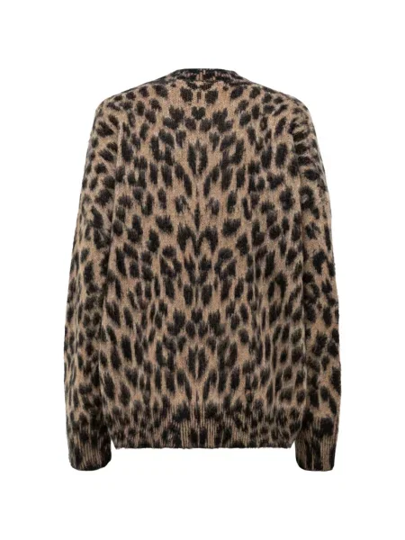 Cardigan Laneus tricotate cu imagine cu model leopard