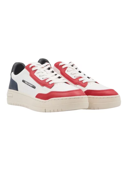 Sneakersy Ralph Lauren skórzane czerwone