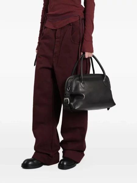 Široke traperice Ann Demeulemeester veze crvena