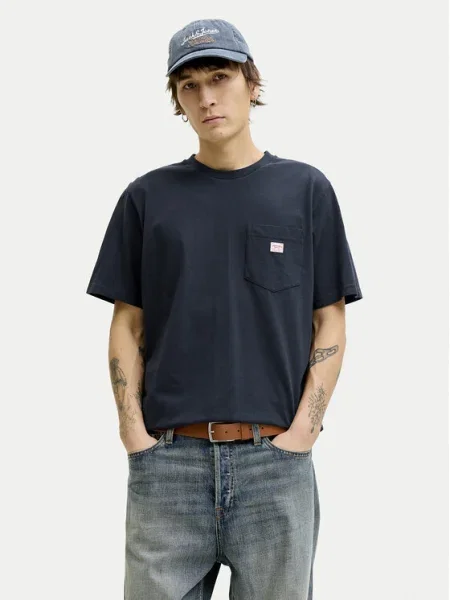 JACK & JONES Tričko JPRBLUCALEB tmavomodrá