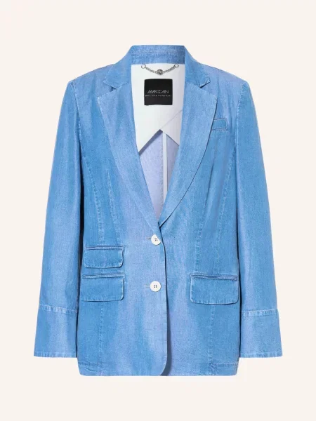 Marc Cain Kurtki Kobieta M Denim Oversize Denim-Blazer "Rethink Together" niebieski