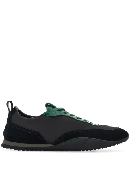 Sneakerși Ferragamo cu șireturi din piele negru
