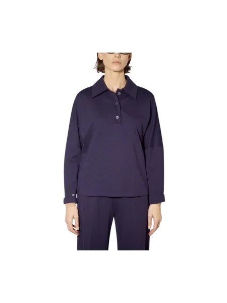 Dzianinowy sweter Liviana Conti fioletowy