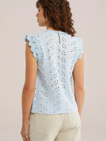 WE Fashion Bluza svetlo modra