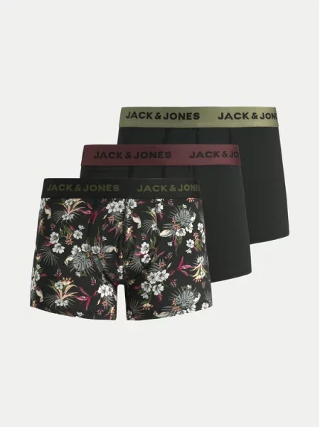Majtki Jack & Jones w kwiatki czarne