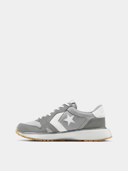 Кожаные кроссовки Converse серые