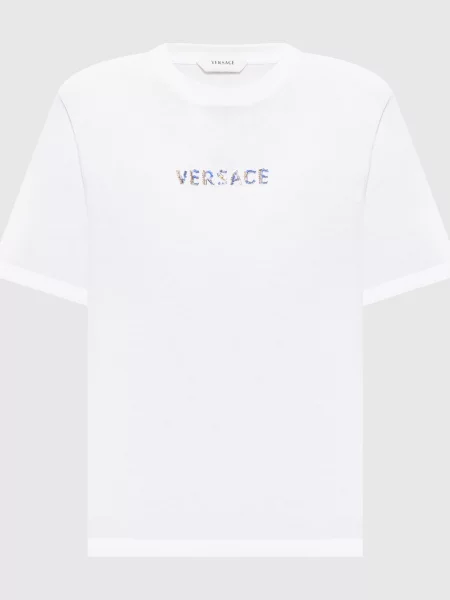 Футболка Versace с лого белая