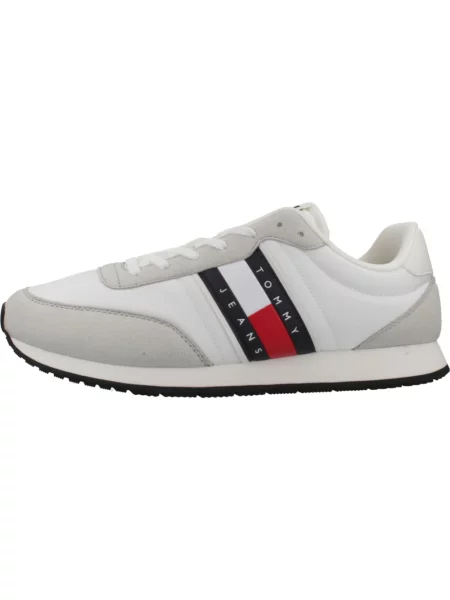 Sneakersy Tommy Jeans skórzane klasyczne białe