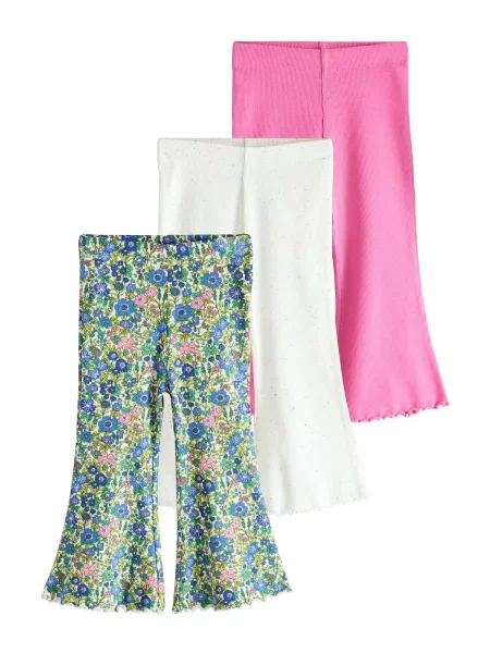 Next Pantaloni verde / roz / murdar alb