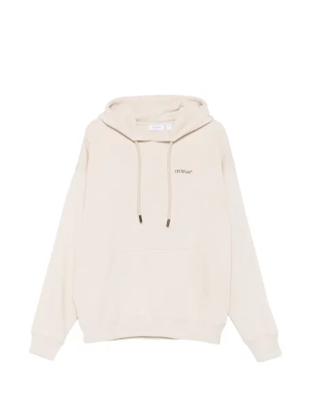 Grafic hanorac cu glugă Off-white alb