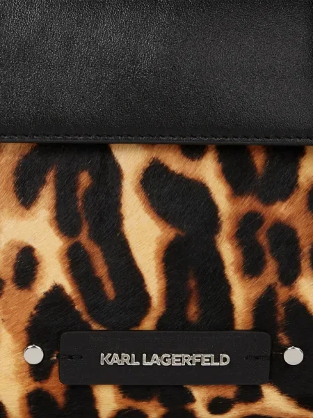 Geantă Karl Lagerfeld cu model leopard negru