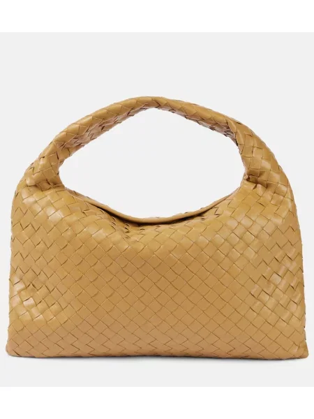 Usnjena torbica Bottega Veneta rjava