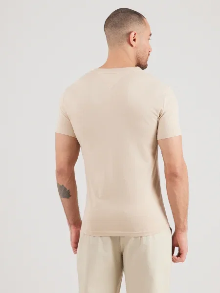 Tommy Jeans Tricou crem / murdar alb