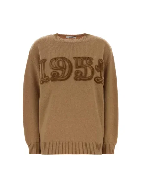 Sweter Max Mara brązowy