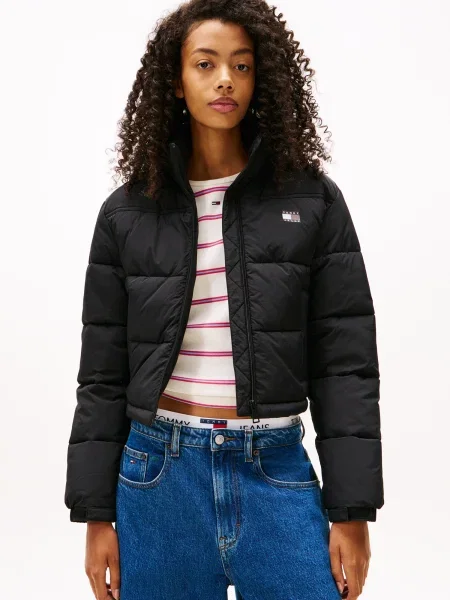 Tommy Jeans Prechodná bunda čierna