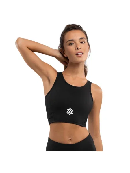 Stanik sportowy Fitness Siroko Crunch Black czarny