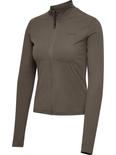 Bluza dresowa zapinana na Hummel Prima brązowa