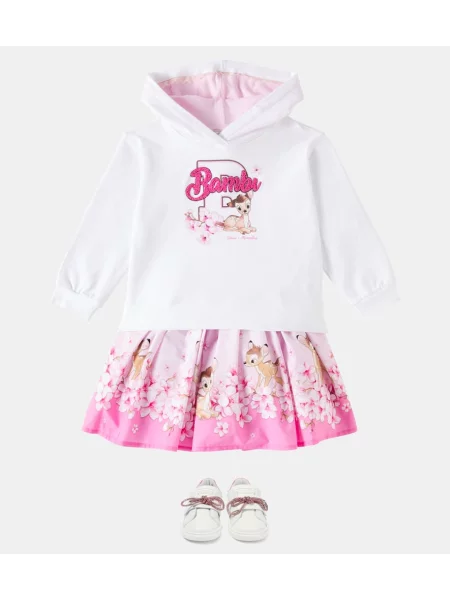 Hoodie Monnalisa λευκό