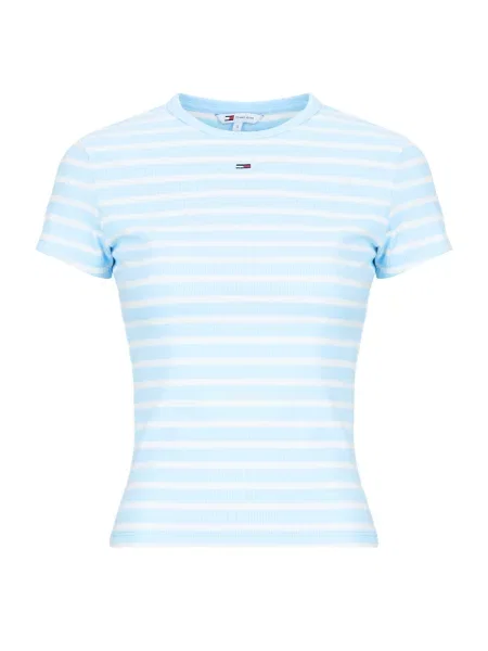 Tommy Jeans Tricou ESSENTIAL deschis / alb albastru