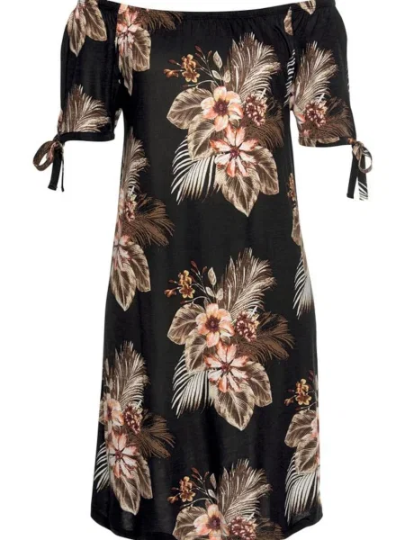 BEACH TIME Rochie de plaja bej deschis / maro / maro ruginiu negru