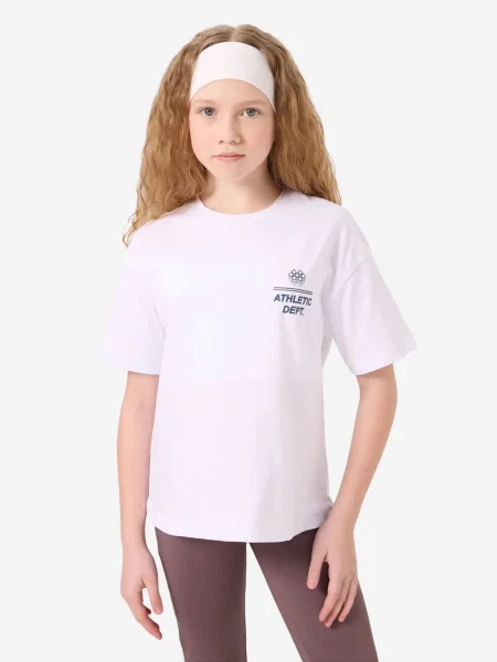 Tommy Life Póló TOMMY Locker T-Shirt mit Rundhalsausschnitt und Print' fehér