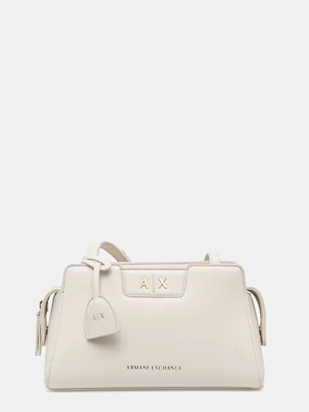 Torebka crossbody Armani Exchange skórzana biała