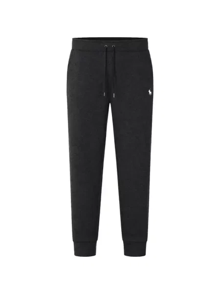 Pantaloni Polo Ralph Lauren cu broderie alergare cu cordon gri