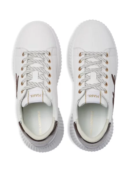 Sneakerși Karl Lagerfeld cu platformă alb