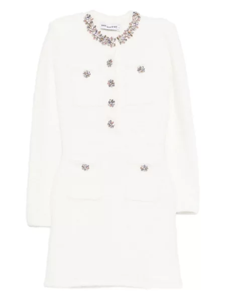 Mała mały sukienka mini Self-portrait garniturowa biała