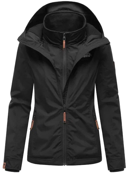 MARIKOO Funkcionalna jakna Erdbeere črna bela