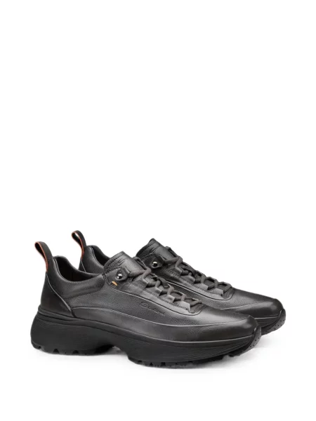 Fűzős csipkés sneaker Santoni szürke