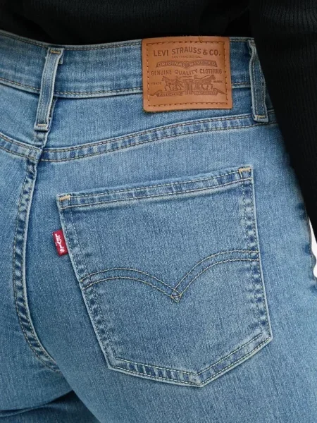 Blugi Levi's® de catifea cord cu șireturi cu platformă negru