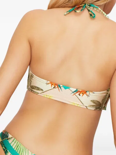 Top Del Maar tricotate cu imagine cu imprimeu tropical