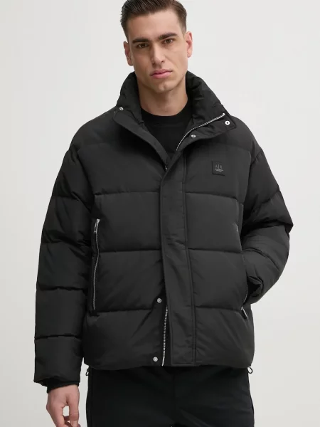Armani Exchange Steppelt kabát fekete