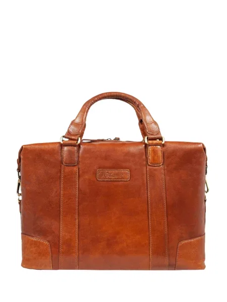 Кожаная сумка для ноутбука Ashwood Leather коричневая
