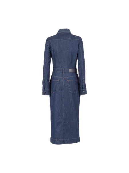 Sukienka maxi 7 For All Mankind niebieska