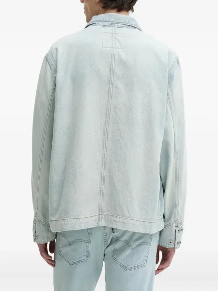 Proste jeansy Levi's 501 w paski ze stretchu dzwony niebieskie